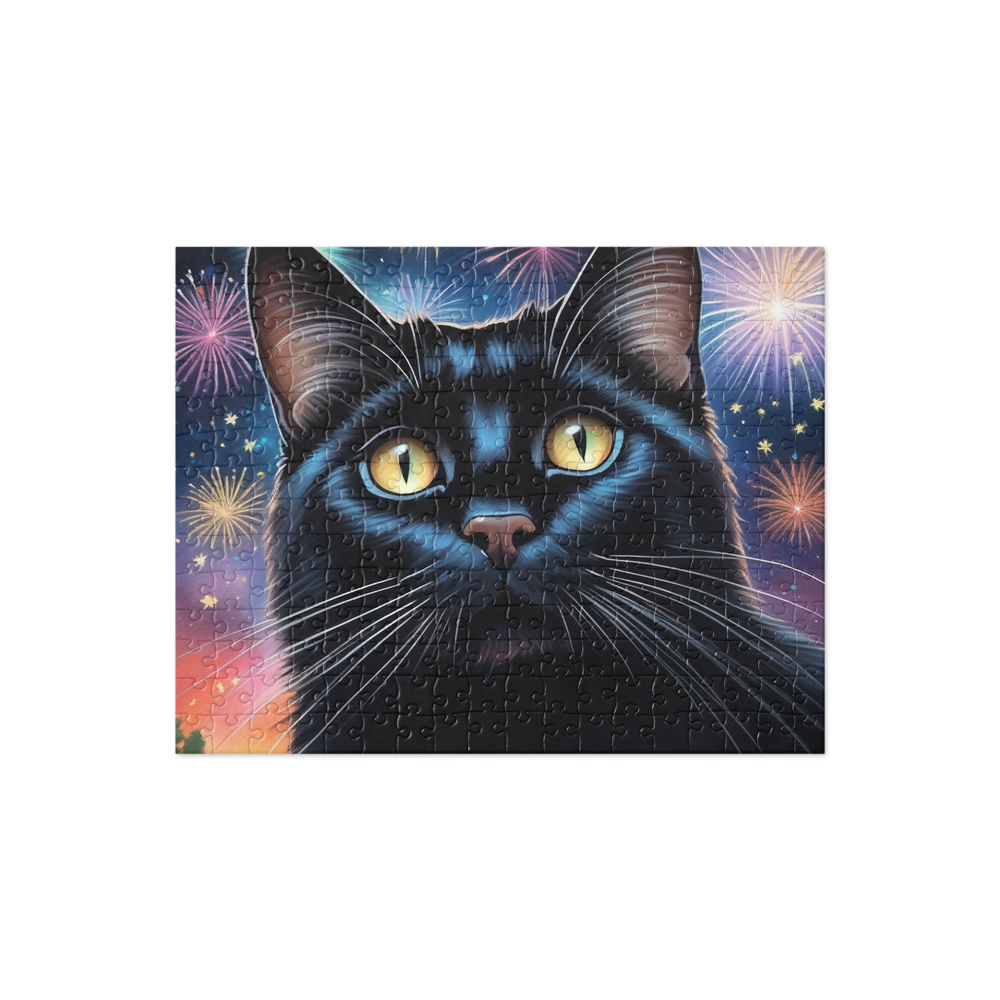 PugMug Custom Black Companion Cat Jigsaw Puzzle