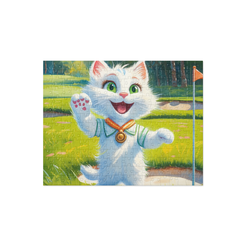 PugMug Custom White Companion Cat Jigsaw Puzzle