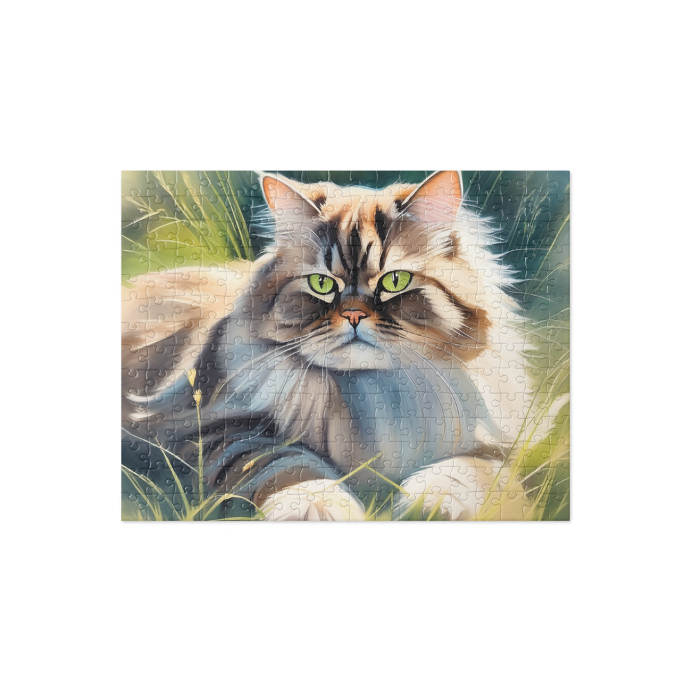 PugMug Custom Tabby Persian Cat Jigsaw Puzzle