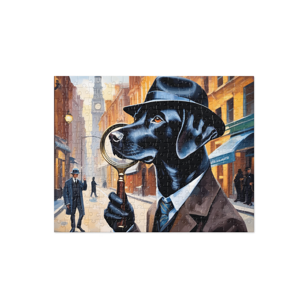 PugMug Custom Black Labrador Retriever Jigsaw Puzzle