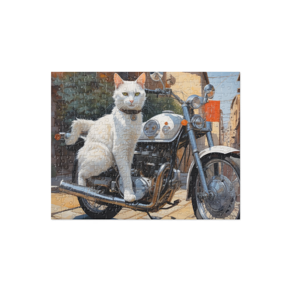 PugMug Custom White Companion Cat Jigsaw Puzzle