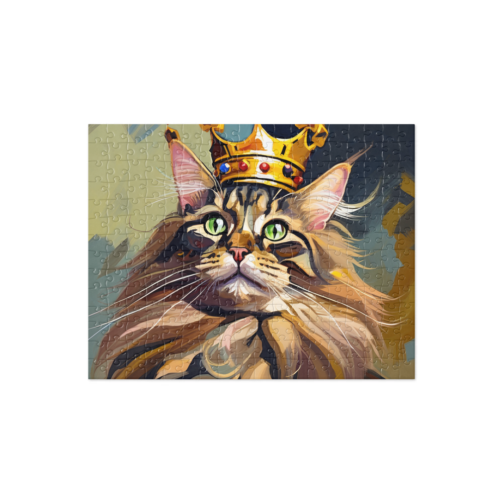 PugMug Custom Tabby Maine Coon Cat Jigsaw Puzzle