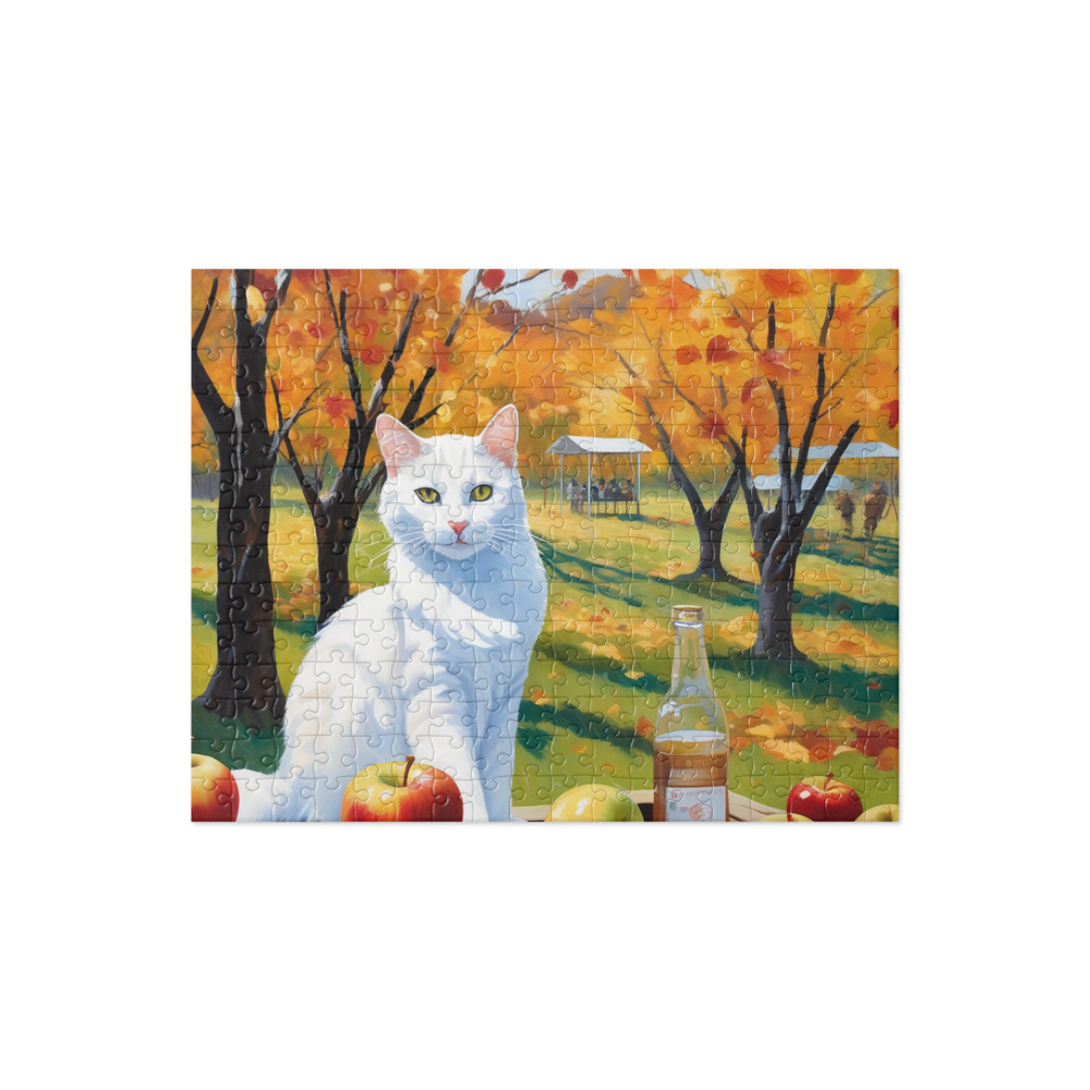 PugMug Custom White Companion Cat Jigsaw Puzzle