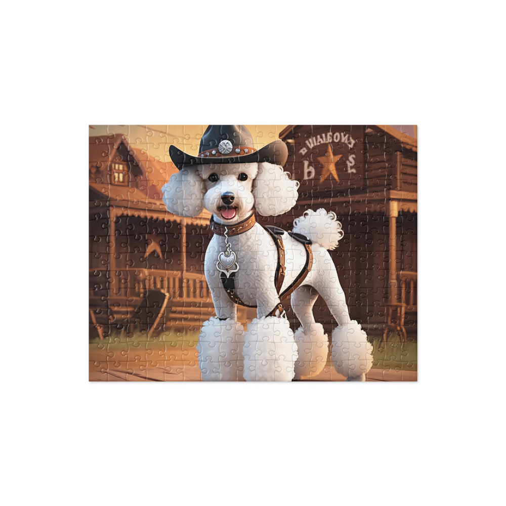 PugMug Custom White Poodle Jigsaw Puzzle