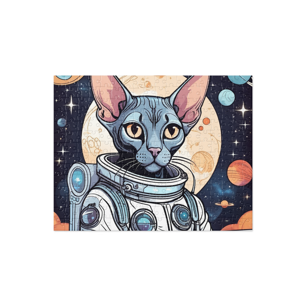 PugMug Custom Black Sphynx Cat Jigsaw Puzzle