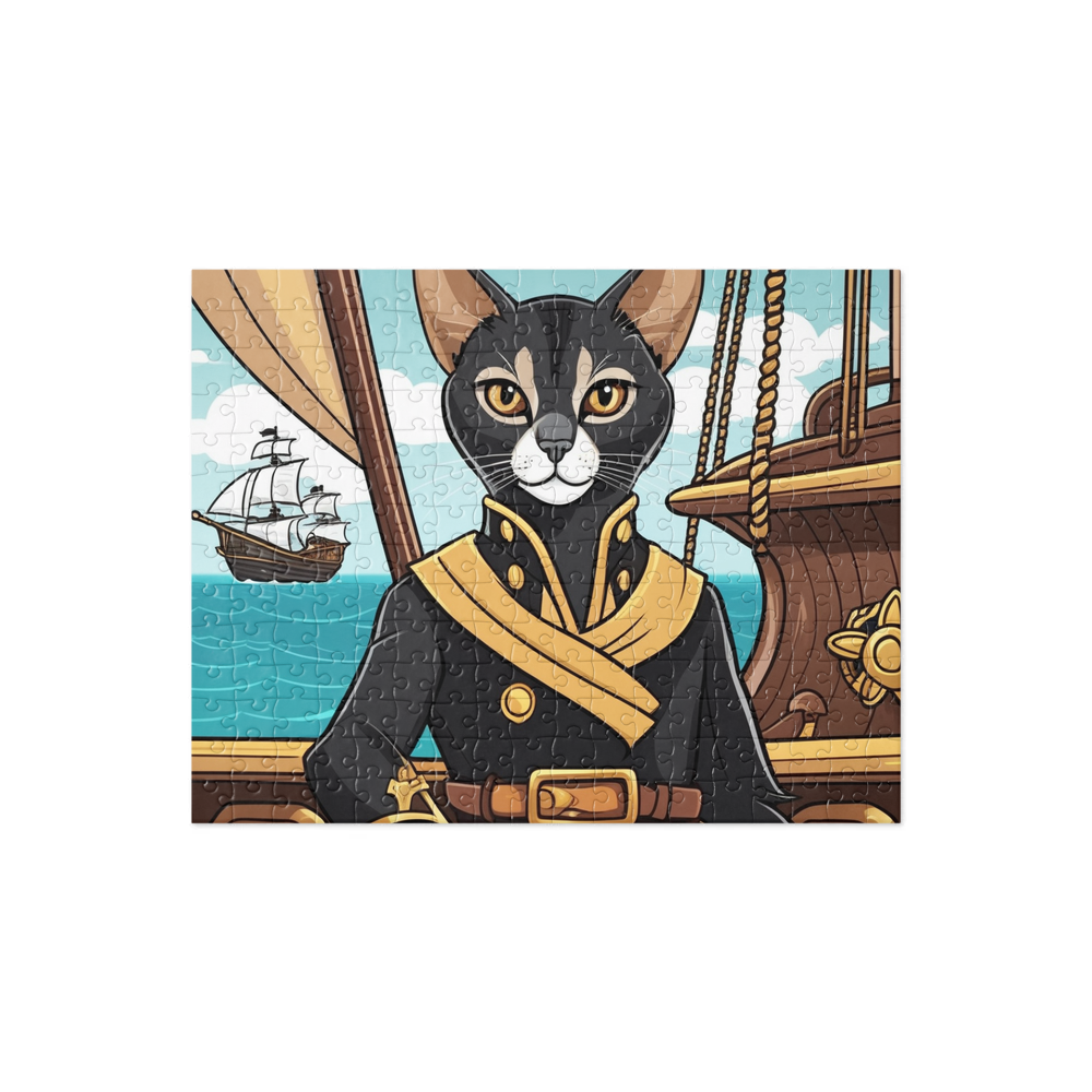 PugMug Custom Black Abyssinian Cat Jigsaw Puzzle