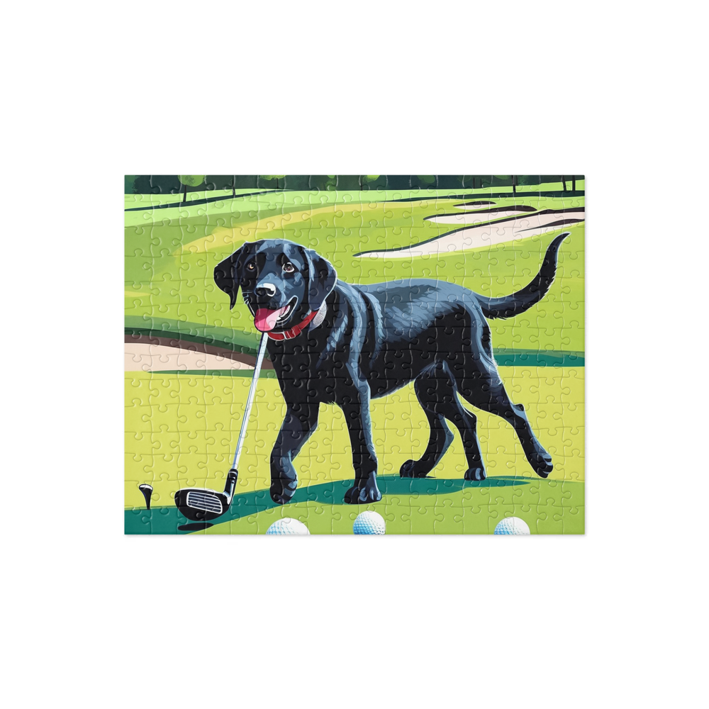 PugMug Custom Black Labrador Retriever Jigsaw Puzzle