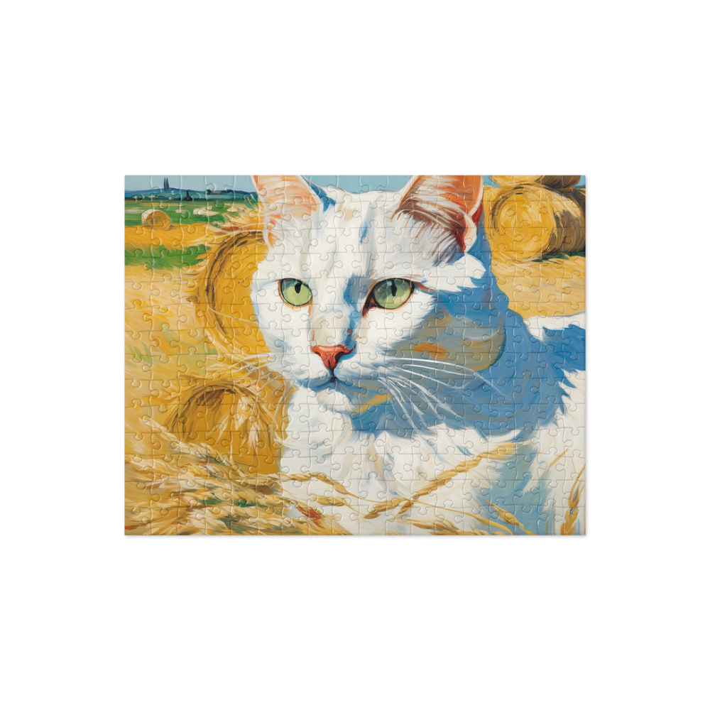 PugMug Custom White Companion Cat Jigsaw Puzzle