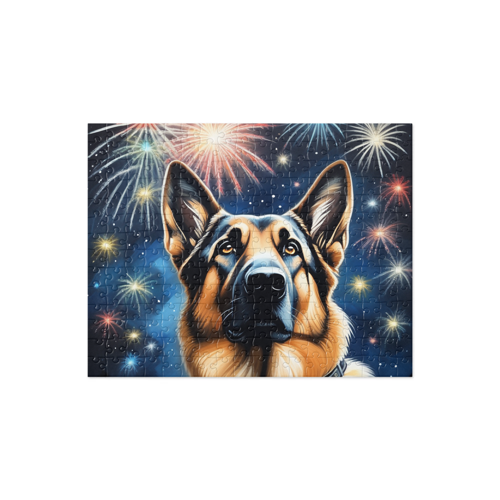 PugMug Custom German Shepherd Dog Jigsaw Puzzle