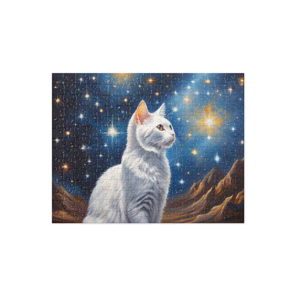 PugMug Custom White Companion Cat Jigsaw Puzzle