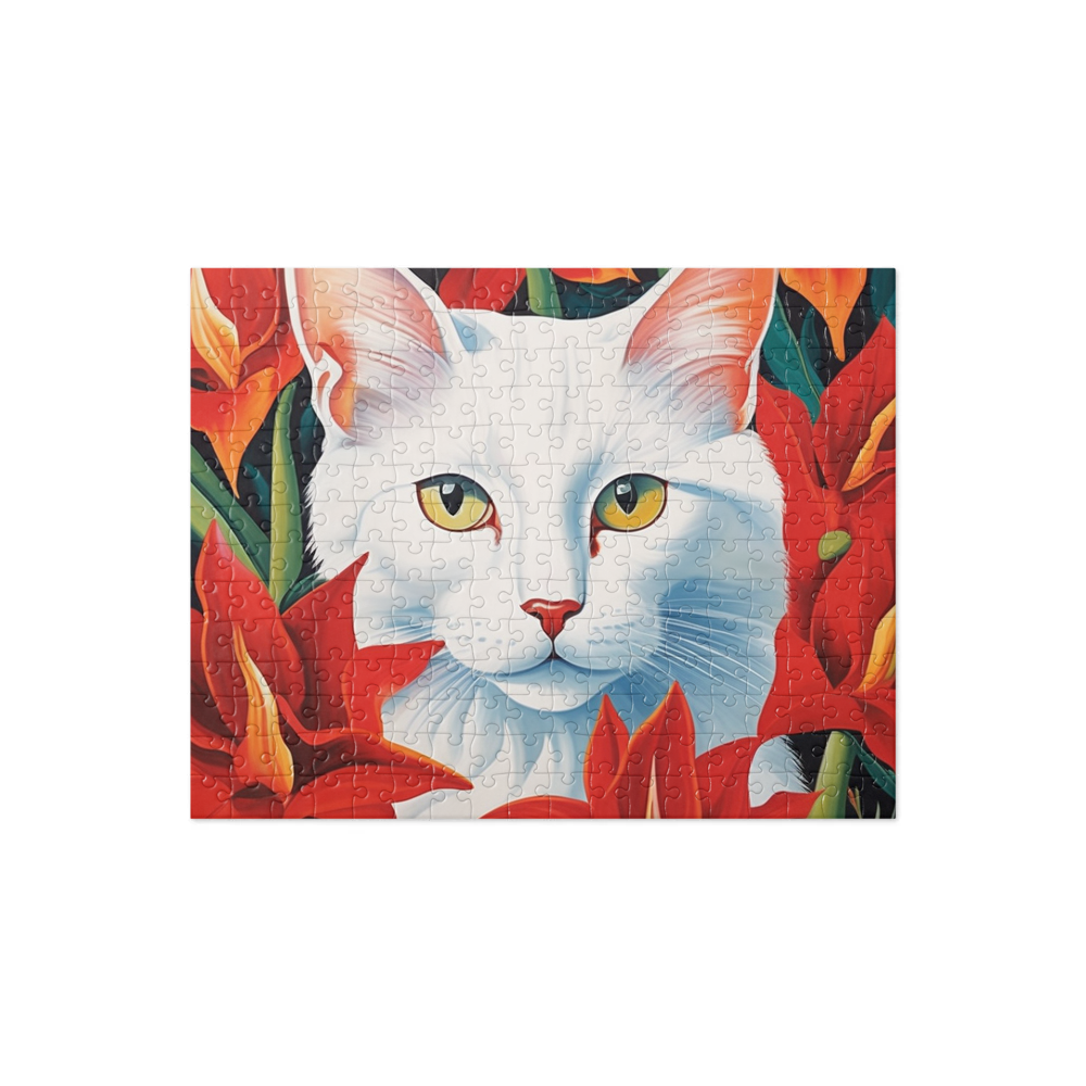 PugMug Custom White Companion Cat Jigsaw Puzzle