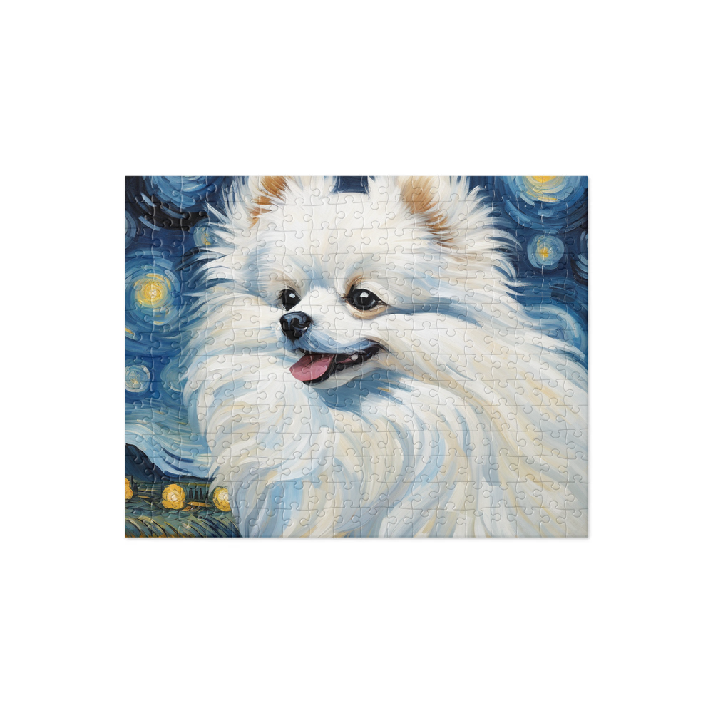 PugMug Custom White Pomeranian Jigsaw Puzzle