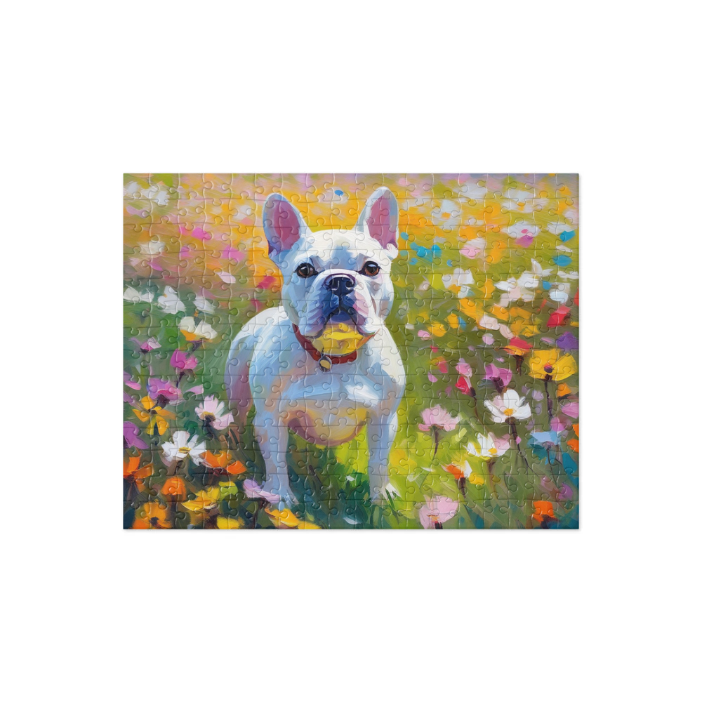 PugMug Custom White French Bulldog Jigsaw Puzzle