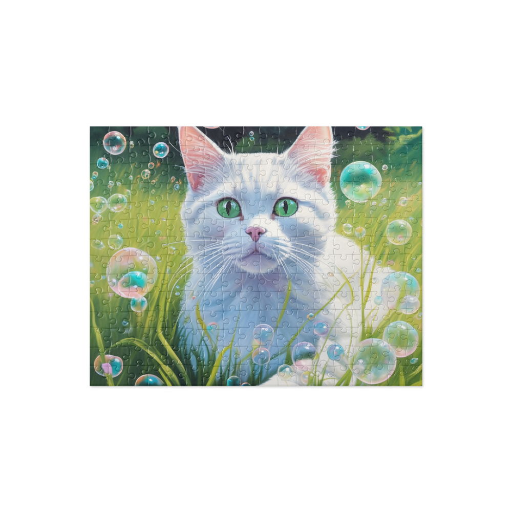 PugMug Custom White Companion Cat Jigsaw Puzzle