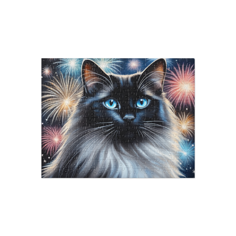 PugMug Custom Black Ragdoll Cat Jigsaw Puzzle
