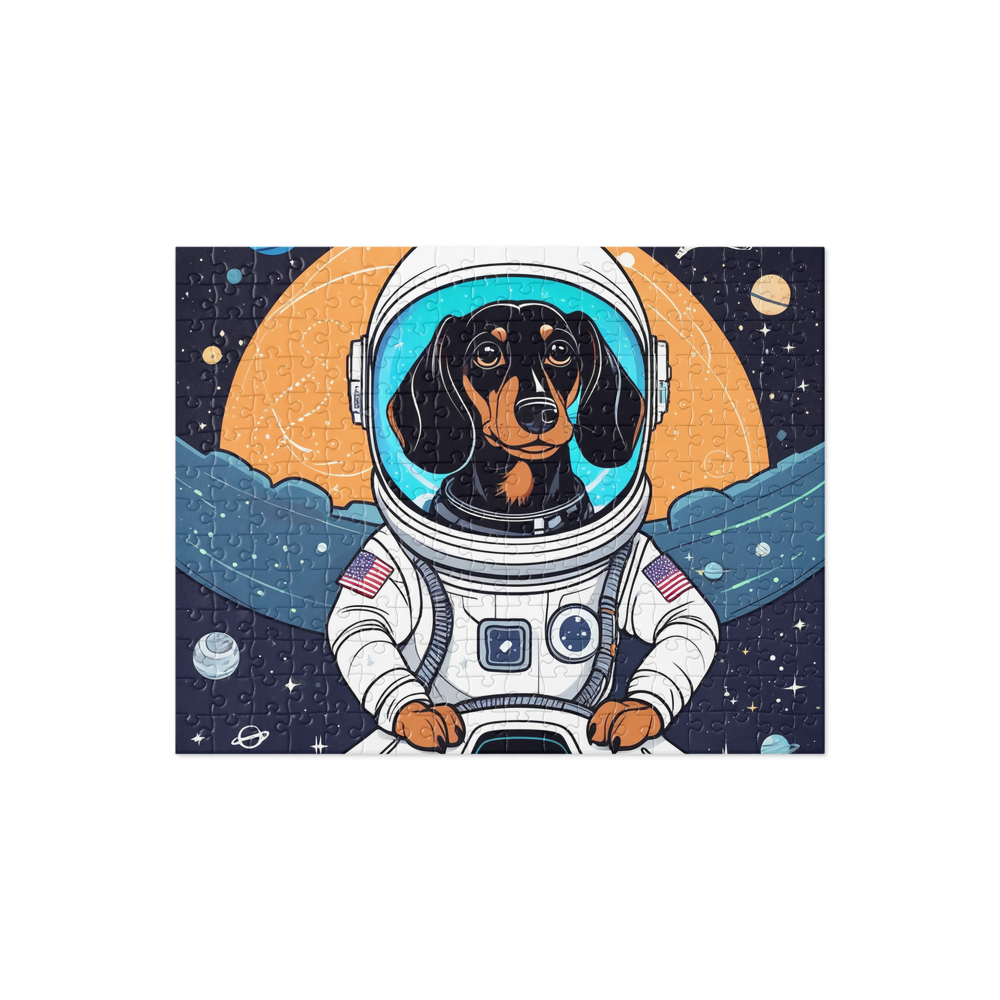 PugMug Custom Black Dachshund Jigsaw Puzzle