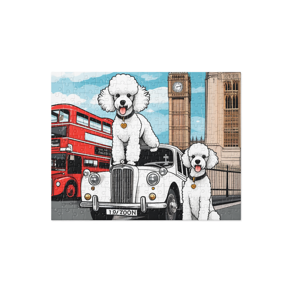 PugMug Custom White Poodle Jigsaw Puzzle