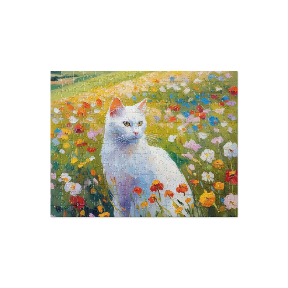 PugMug Custom White Companion Cat Jigsaw Puzzle