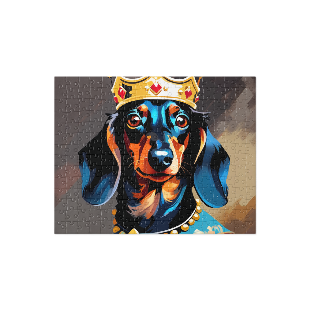 PugMug Custom Black Dachshund Jigsaw Puzzle