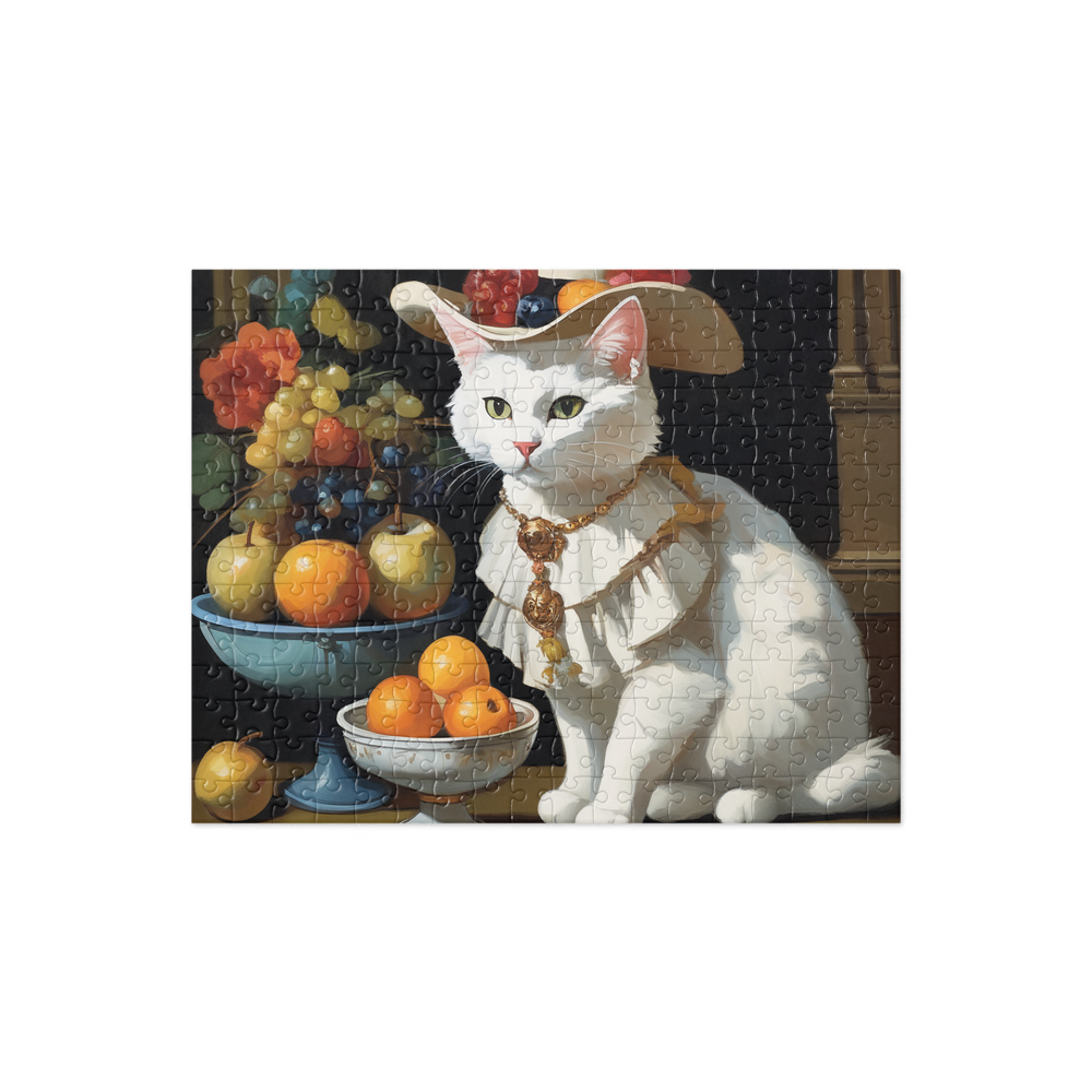 PugMug Custom White Companion Cat Jigsaw Puzzle