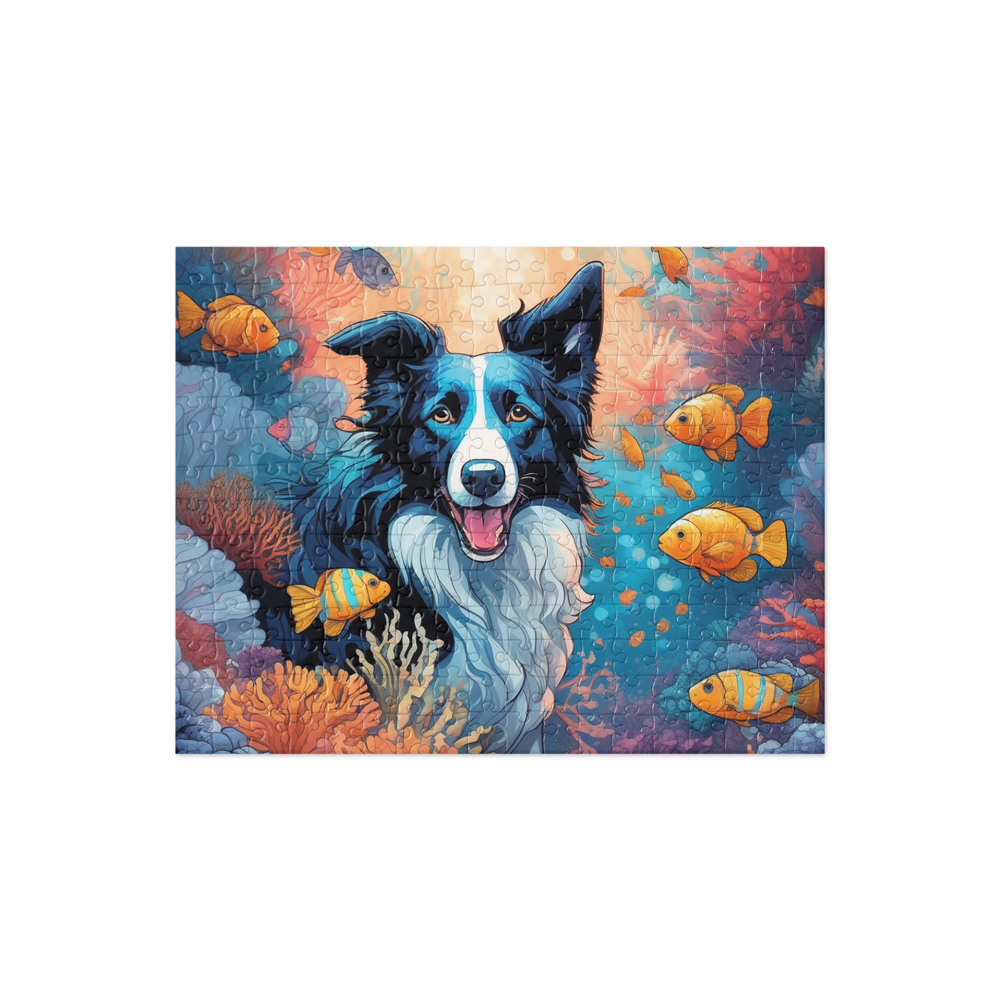 PugMug Custom Border Collie Jigsaw Puzzle