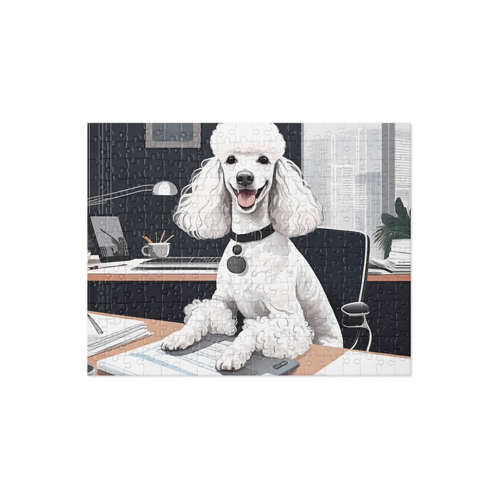 PugMug Custom White Poodle Jigsaw Puzzle