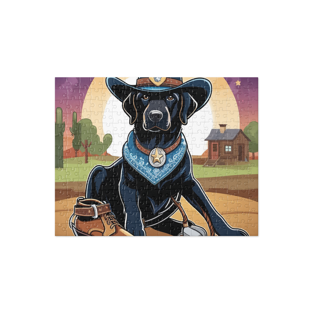 PugMug Custom Black Labrador Retriever Jigsaw Puzzle