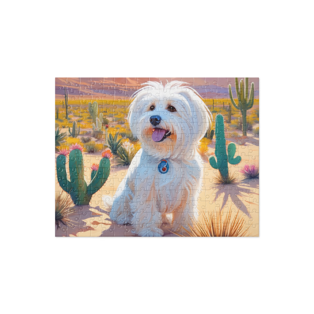 PugMug Custom White Havanese Dog Jigsaw Puzzle