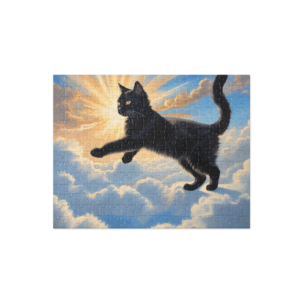 PugMug Custom Black Companion Cat Jigsaw Puzzle