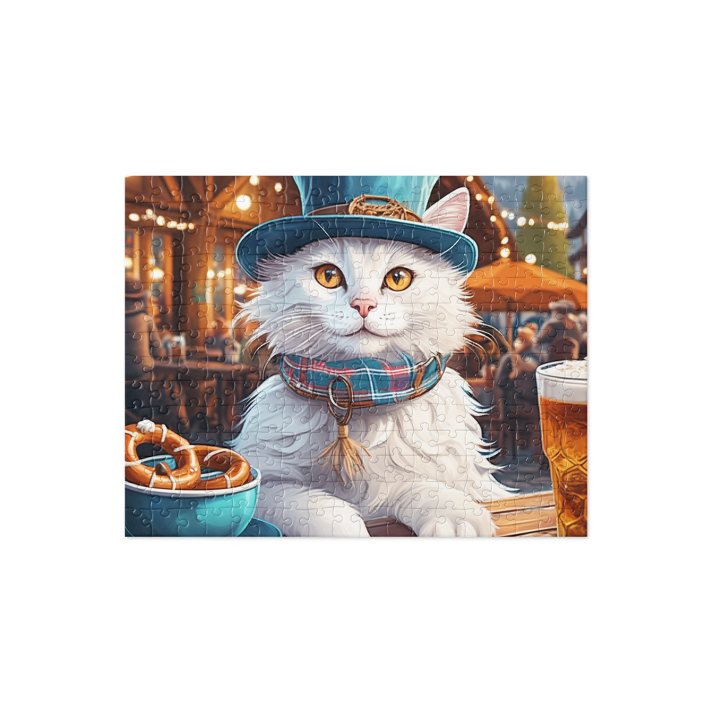 PugMug Custom White Companion Cat Jigsaw Puzzle