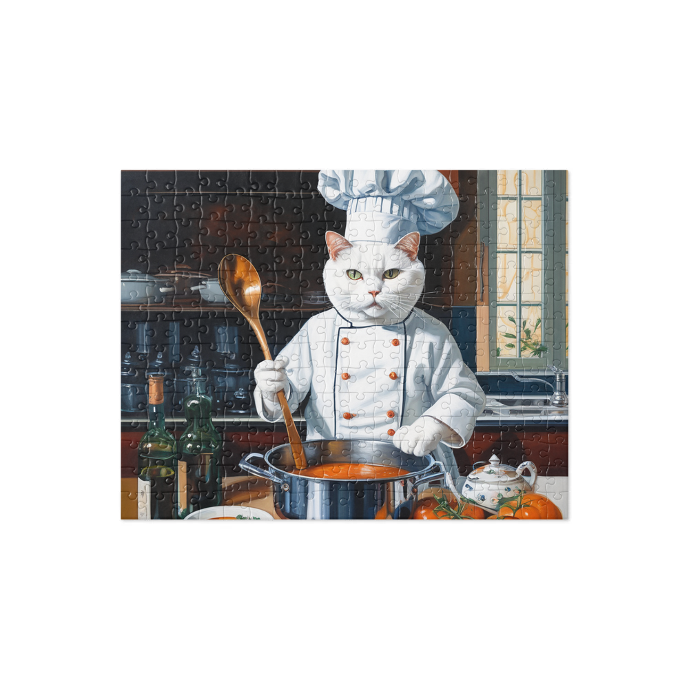 PugMug Custom White Companion Cat Jigsaw Puzzle