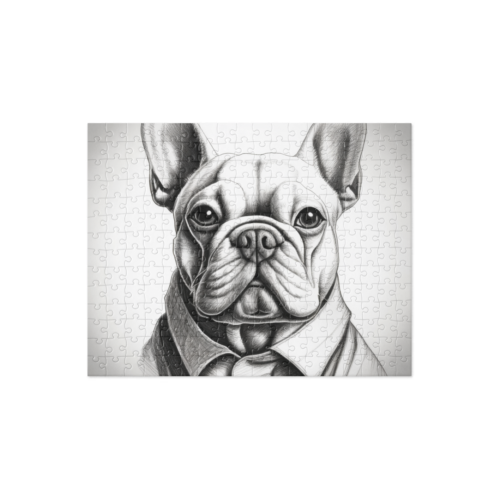 PugMug Custom White French Bulldog Jigsaw Puzzle