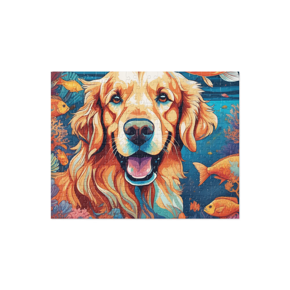PugMug Custom Golden Retriever Jigsaw Puzzle