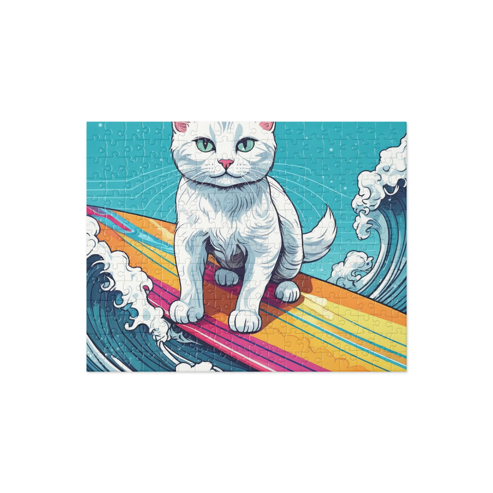 PugMug Custom White Companion Cat Jigsaw Puzzle