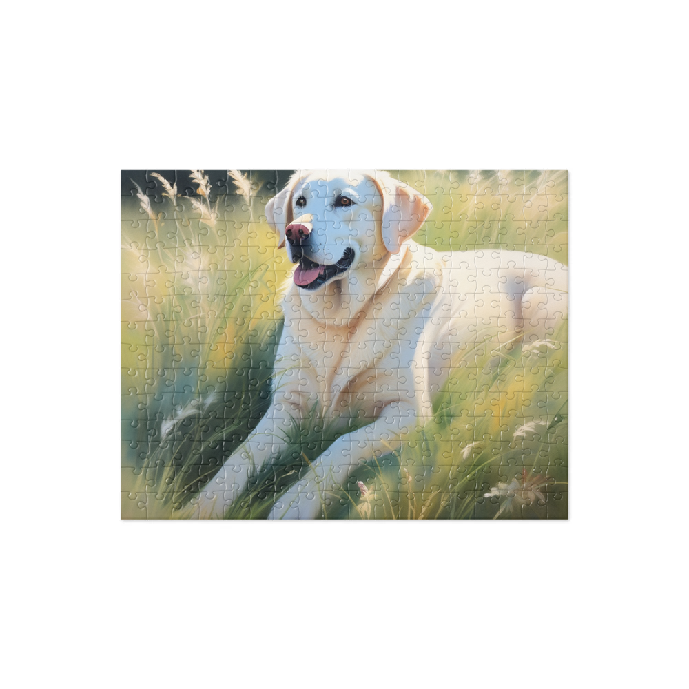 PugMug Custom White Labrador Retriever Jigsaw Puzzle
