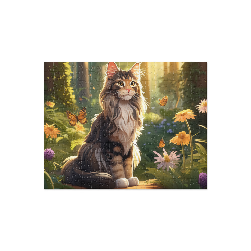 PugMug Custom Tabby Maine Coon Cat Jigsaw Puzzle