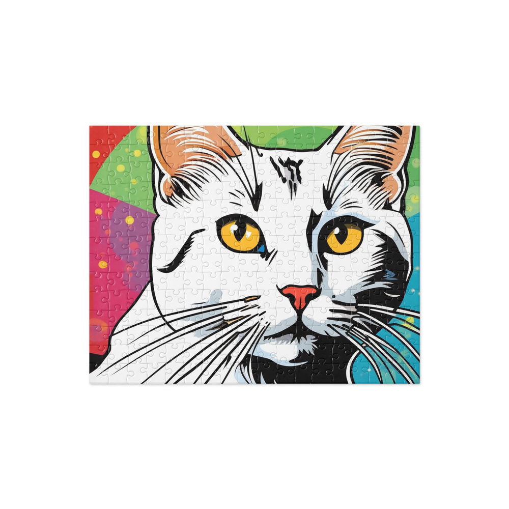 PugMug Custom White Companion Cat Jigsaw Puzzle