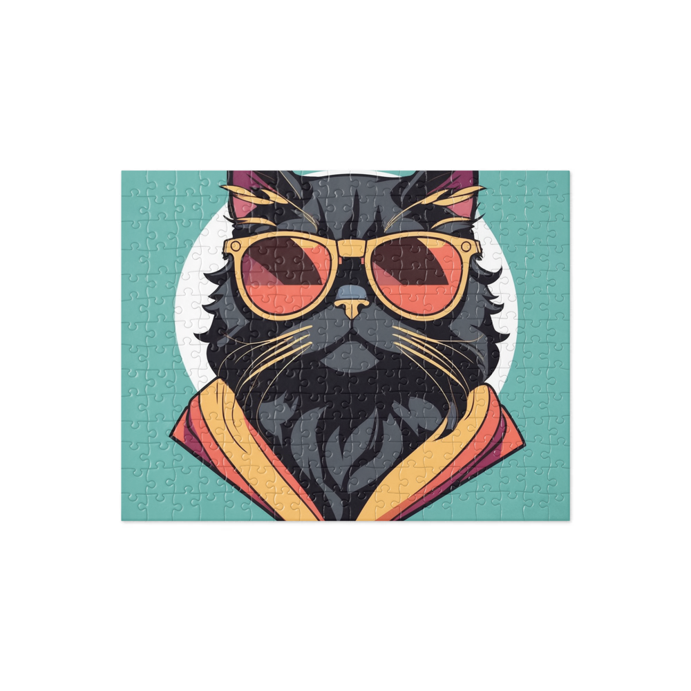 PugMug Custom Black Persian Cat Jigsaw Puzzle