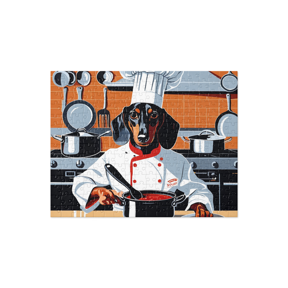 PugMug Custom Black Dachshund Jigsaw Puzzle