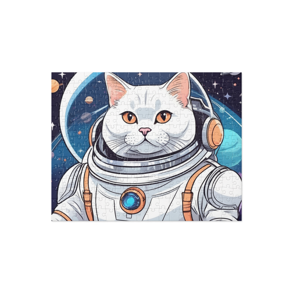 PugMug Custom White British Shorthair Cat Jigsaw Puzzle