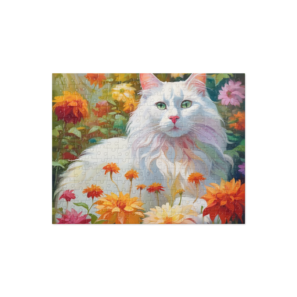 PugMug Custom White Companion Cat Jigsaw Puzzle