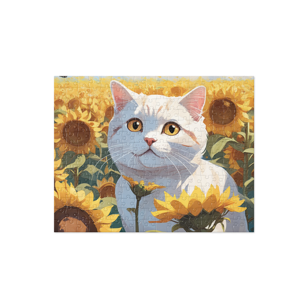 PugMug Custom White Scottish Fold Cat Jigsaw Puzzle