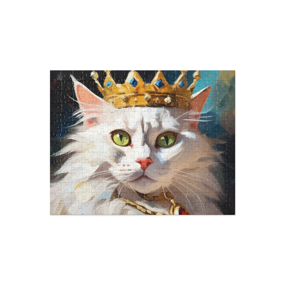 PugMug Custom White Companion Cat Jigsaw Puzzle