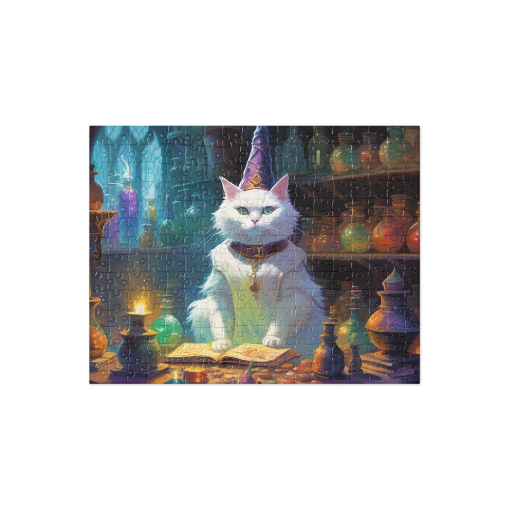 PugMug Custom White Companion Cat Jigsaw Puzzle