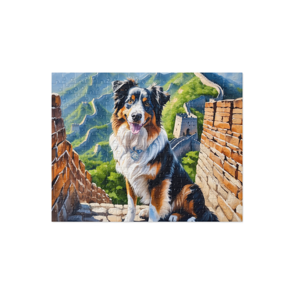 PugMug Custom Miniature American Shepherd Jigsaw Puzzle