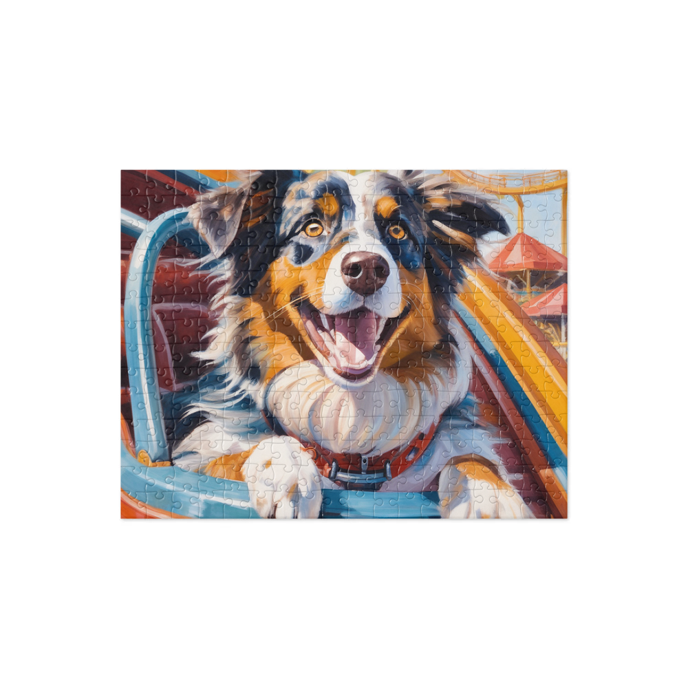 PugMug Custom Australian Shepherd Dog Jigsaw Puzzle