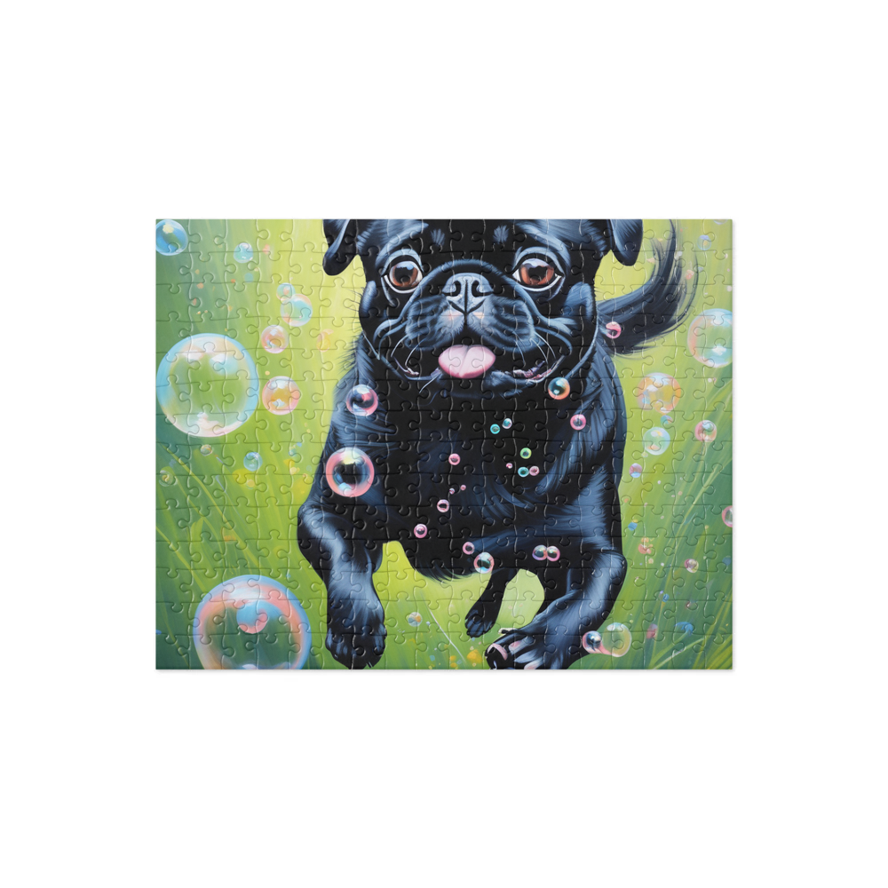 PugMug Custom Black Pug Jigsaw Puzzle