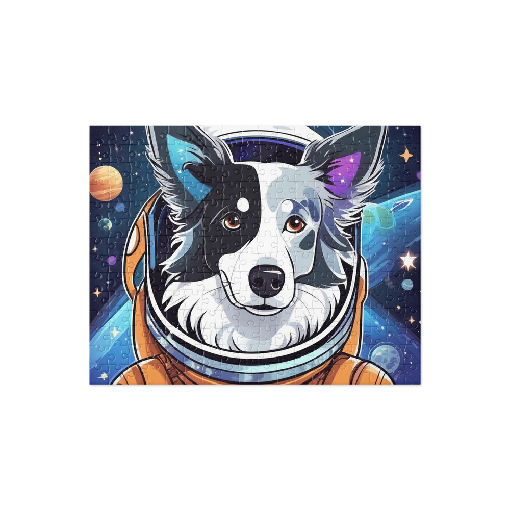 PugMug Custom Blue Merle Border Collie Jigsaw Puzzle