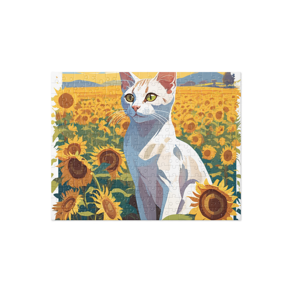 PugMug Custom White Abyssinian Cat Jigsaw Puzzle