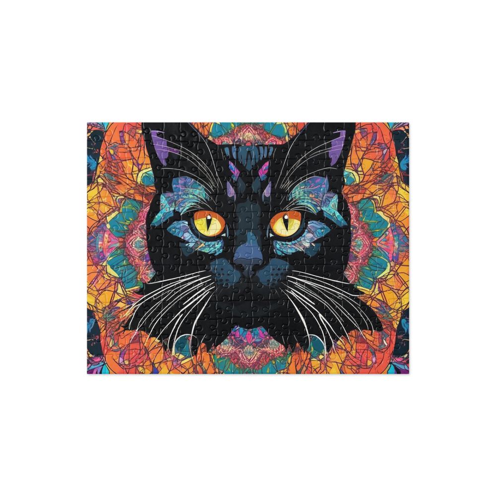 PugMug Custom Black British Shorthair Cat Jigsaw Puzzle
